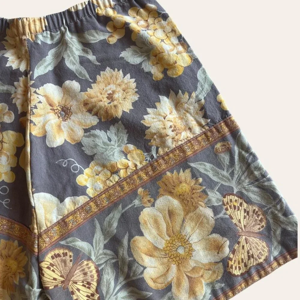 Handmade high waisted vintage grandma floral shorts XXS/XS - Picture 4 of 5
